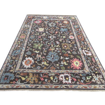 Tapis brun 10X14 Oushak