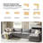 Clayman Modern 157" 6-Piece Oversized Sectional Sofa with Double-Cushion-535831162