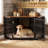 Fratesi Corner Wooden Dog Crate and End Table-194320451-199585397