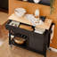 Mauch Solid Wood Top Kitchen Cart