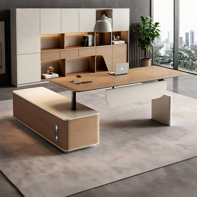 Bureau de direction moderne à hauteur réglable de 62,99 po