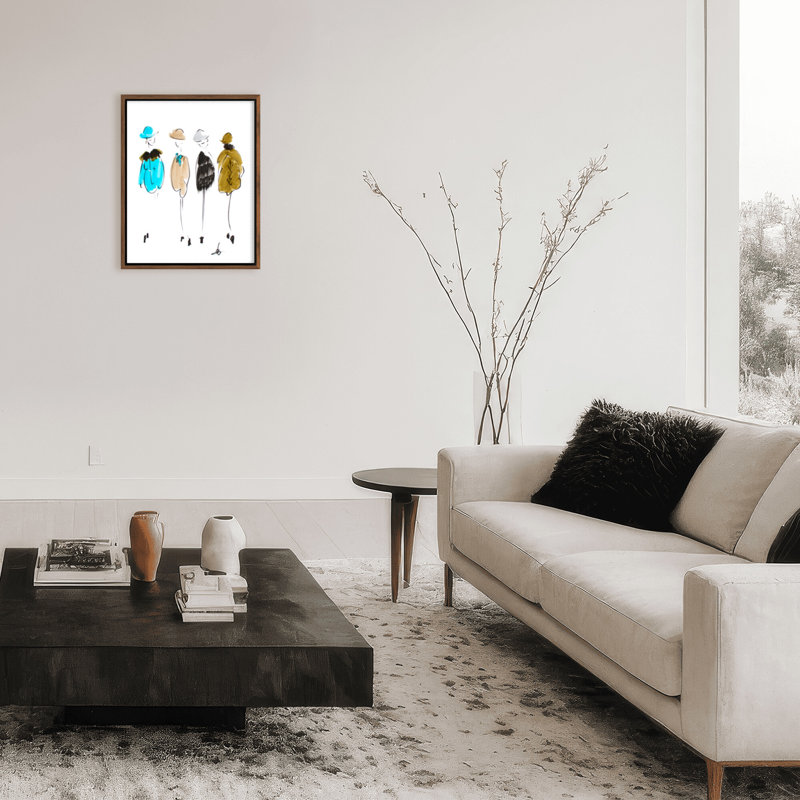 'I Heard' Framed Print Wall Art, 30" H x 24" W x 2.375" D, Framed Canvas, Brown