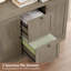  Bibliothèque de rangement H 72 "avec tiroirs classeurs réglables, armoire de base avec tiroirs, gris brun-501750571