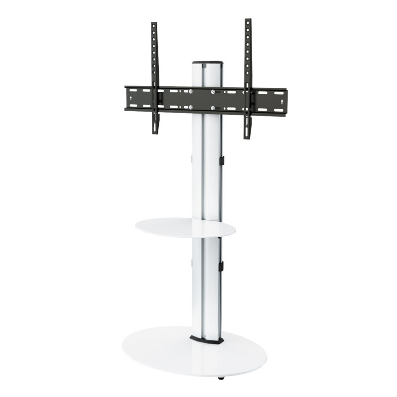 Chazen Unfinished TV Stand for TVs up to 55", Silver/White