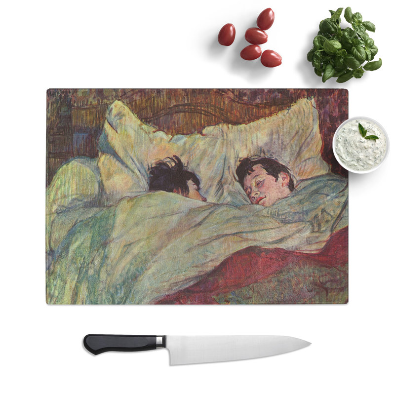 In Bed by Henri De Toulouse-Lautrec Chopping Board, 0.4cm H x 28.5cm W x 39cm L