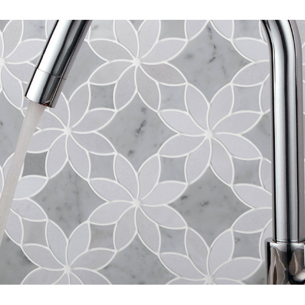 Ice Flower 3" x 3" Natural Stone Mosaic Wall & Floor Tile