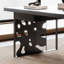 Black Rectangular Solid Wood Writing desk with drawers desk-1932095805