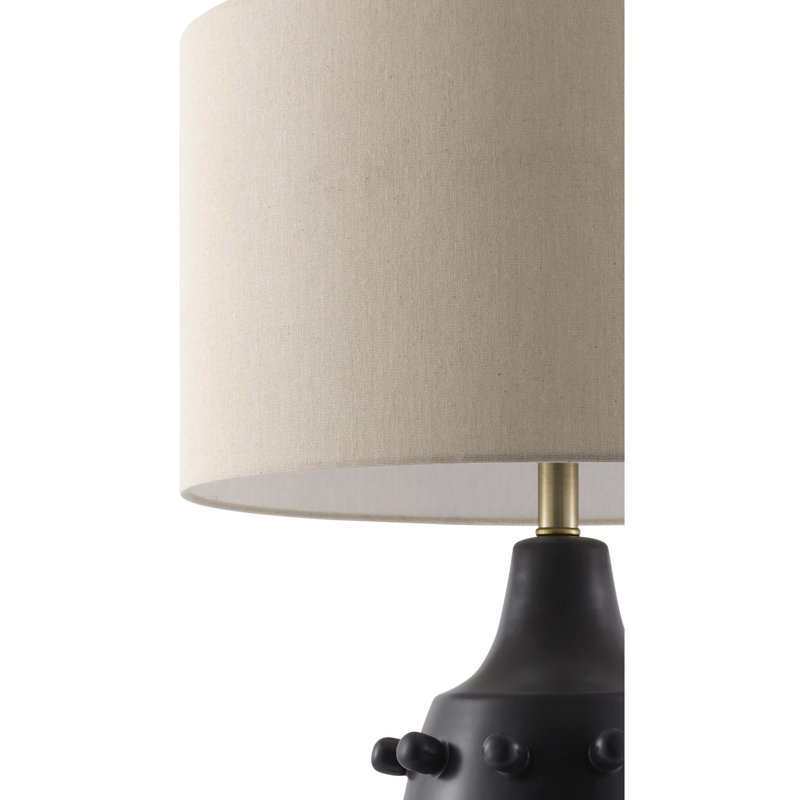Elveden Table Lamp, Black/Beige