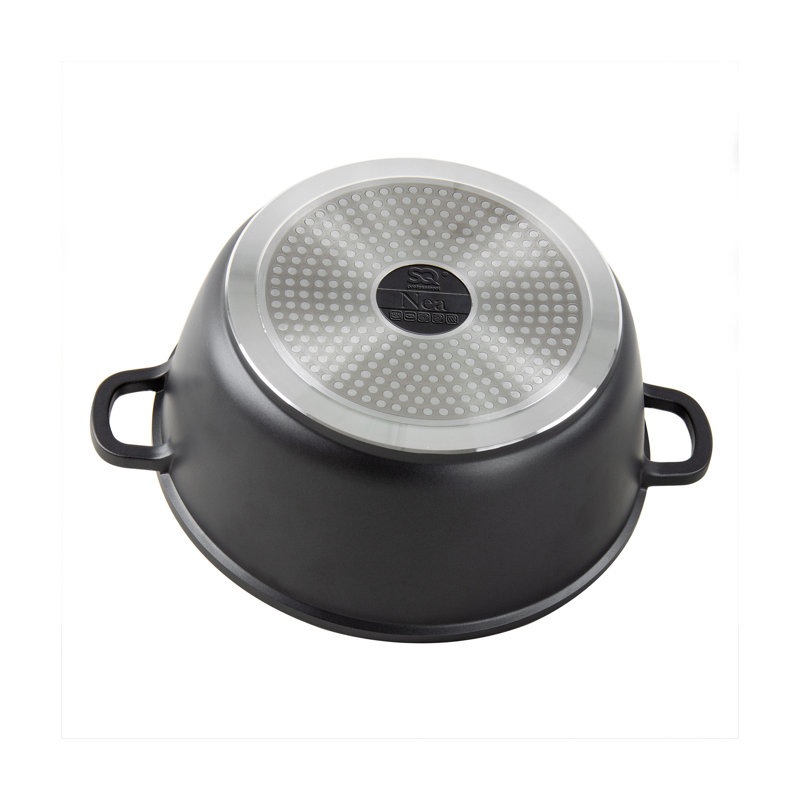 SQ Professional Nea Non-Stick Aluminium Stock Pot, 20cm, Black