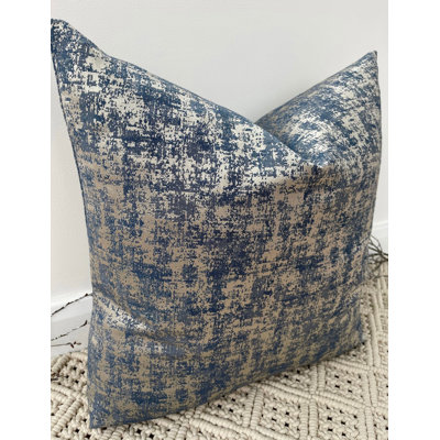 Abstract Navy Square Cushion Cover