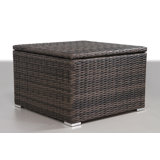 Wicker Storage Side Table - Brown