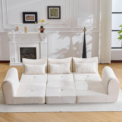 Canapé modulaire avec conception pliante convertible, confort modulaire rembourré pour le salon, la chambre à coucher et les espaces de divertissement.