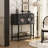 Black Solid wood Half-circle Console Table-2014126511