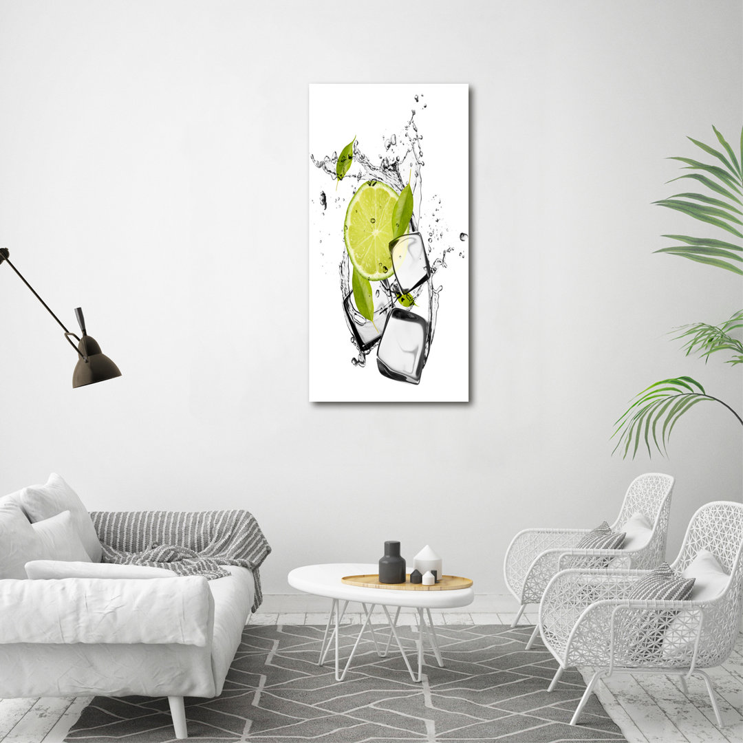 Limonka und Eis - Kunstdrucke auf Leinwand - Wrapped Canvas