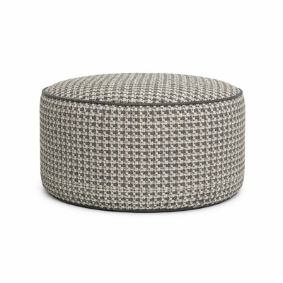 Furley Grey Short Pouf