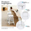 Tabouret de comptoir de cuisine Backless-778717201-773046084