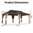 17.8 FT.W × 11.9 FT.D Outdoor 2-Tier Steel Hard Top Patio Gazebo with Total Mesh Protection-123856214-123856217