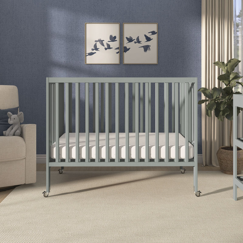Lit de bébé portatif convertible 2-en-1, Gris froid