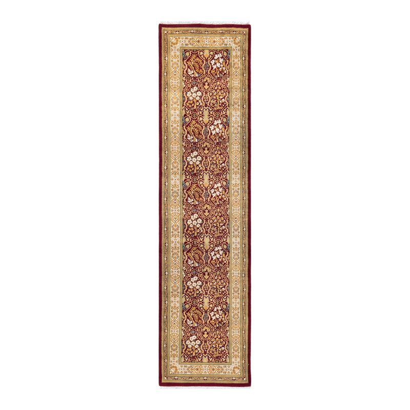 Classic One-of-a-Kind 2'7" X 10'6" Hand Knotted Area Rug