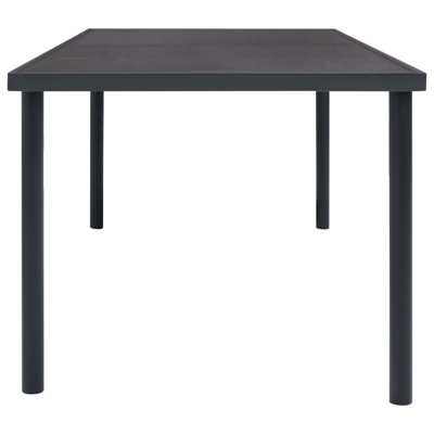 Ethbun Rectangular Metal Outdoor Dining Table , cm W 90cm cm D