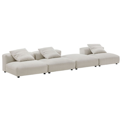 Solace 4-Piece Modular Upholstered Sectional Sofa