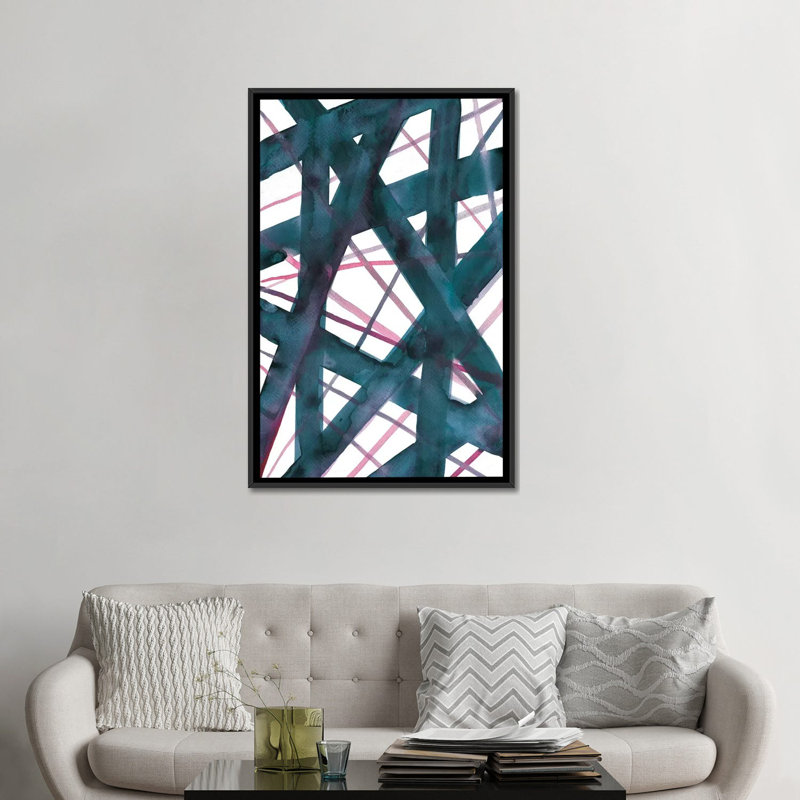 « fouillis ii », reproduction sur toile, H 26 po x l 18 po x P 1,5 po, Toile avec cadre noir, Pas de tapis
