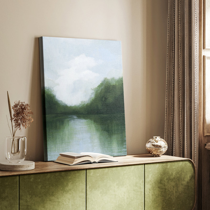 Mossy Reflections II -Custom Wrapped Gallery Cavas, 12" H x 8" W