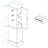 44" Gaming Console Storage Cabinet with Controller Hooks, White