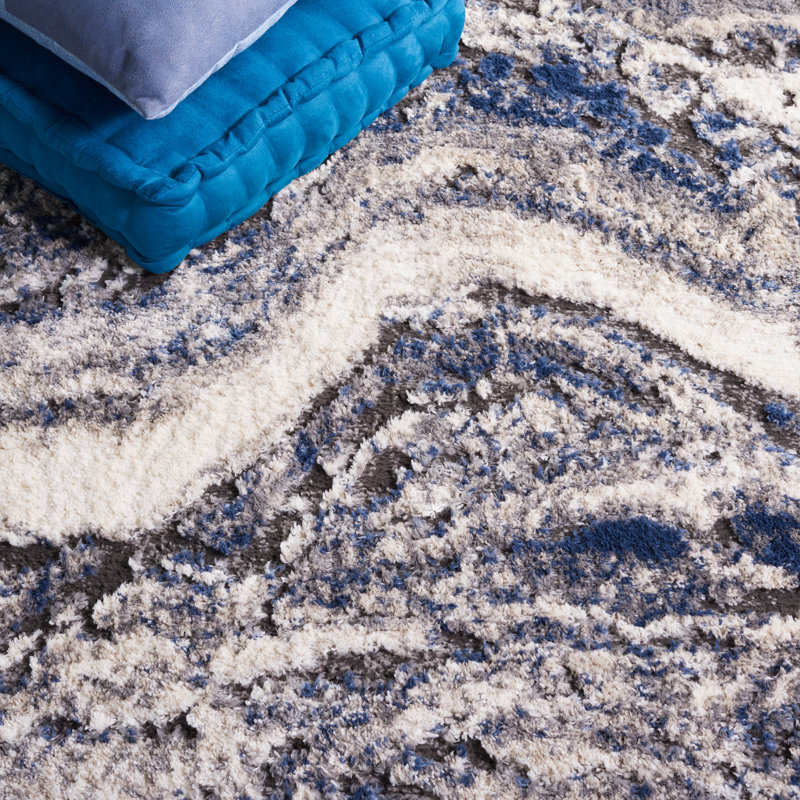 Devoria Performance Abstract Rug, Rectangle 4' x 6'