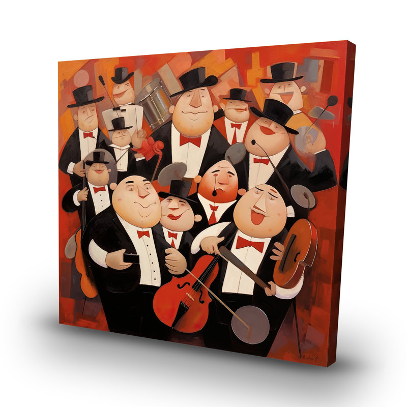 Abstract band - 32"x32" art on canvas