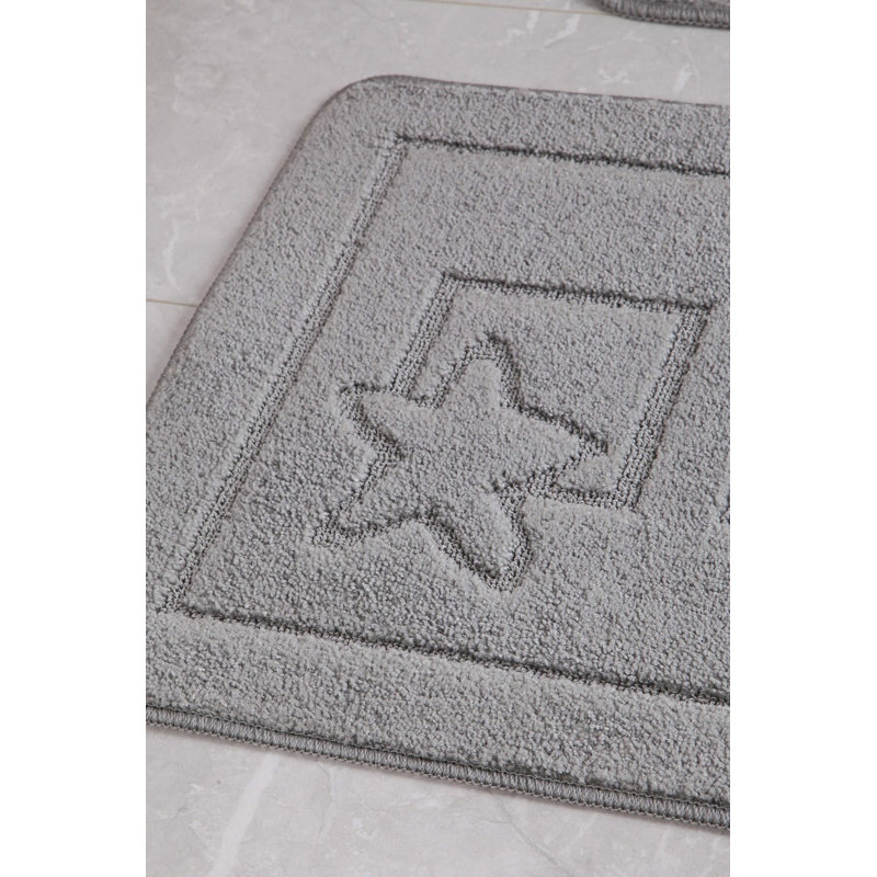 Tapis de bain Salome, H 0,4 po x l 20 po x L 31 po, Platin