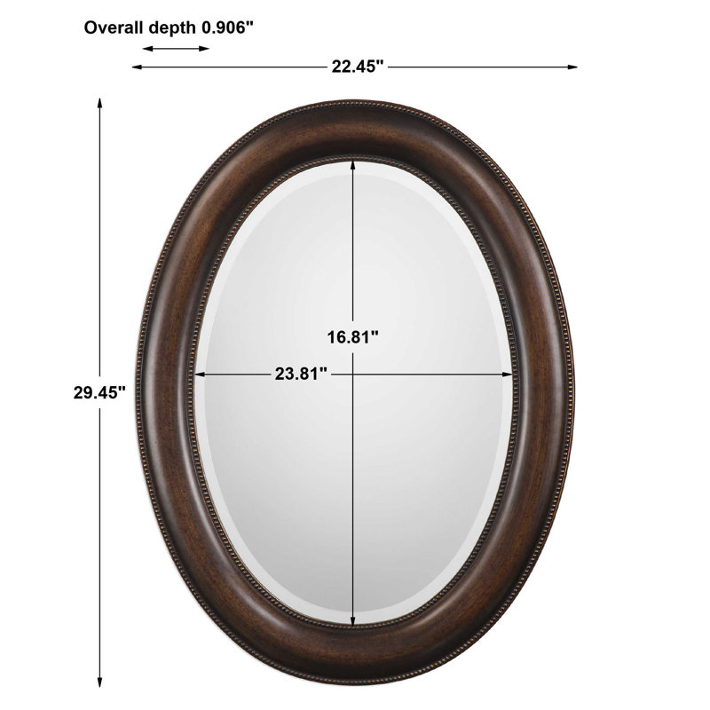 Miroir d'appoint Kimes, Bronze foncé