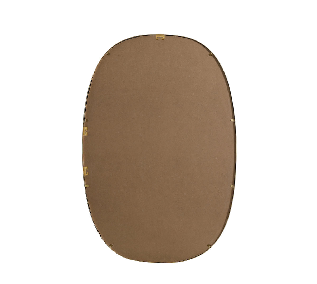 Sabine Metal Curved Oval Wall Mirror, Brass, 40" x 27"
