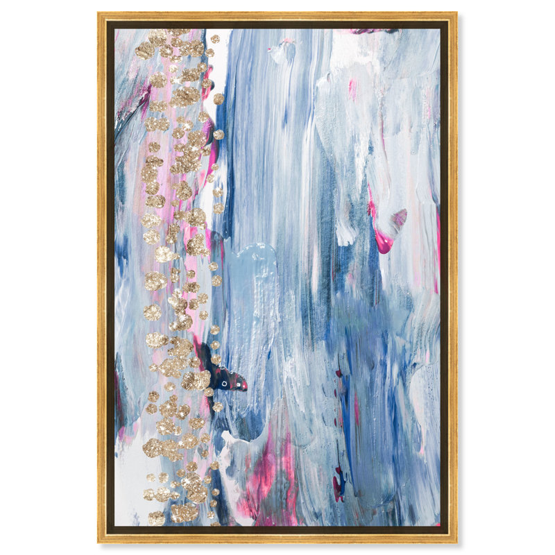 Butterfly Forest - toile flottante Arton, Encadrement doré, H 36 po x l 24 po