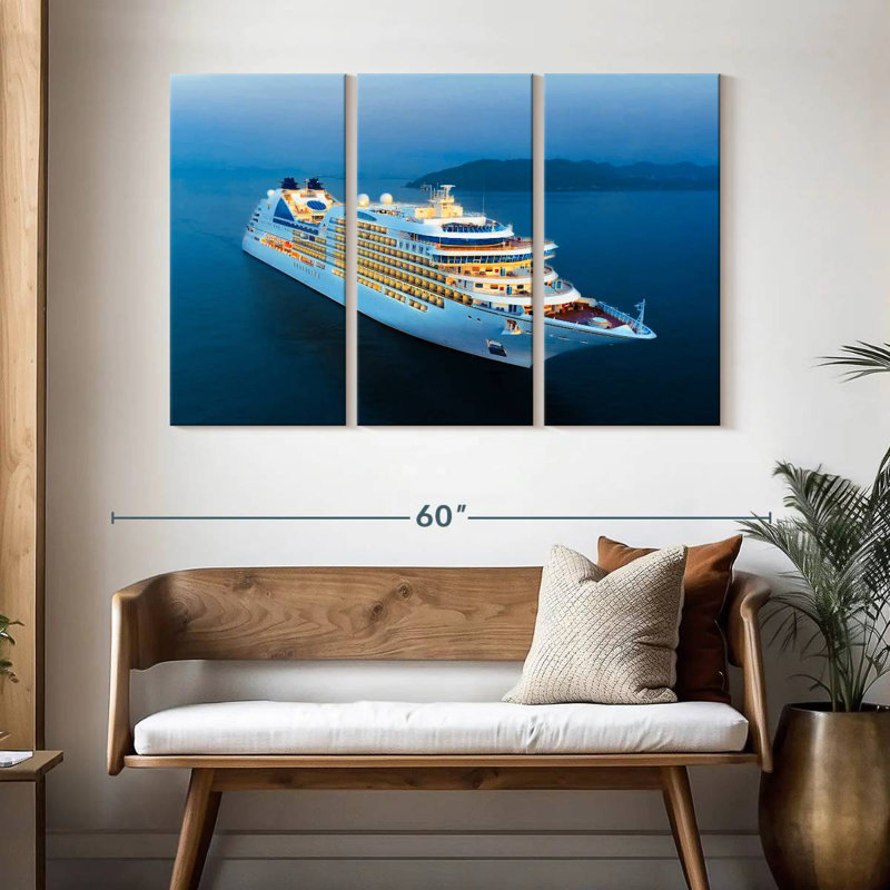 Bateau de croisière, H 32 po x l 50 po