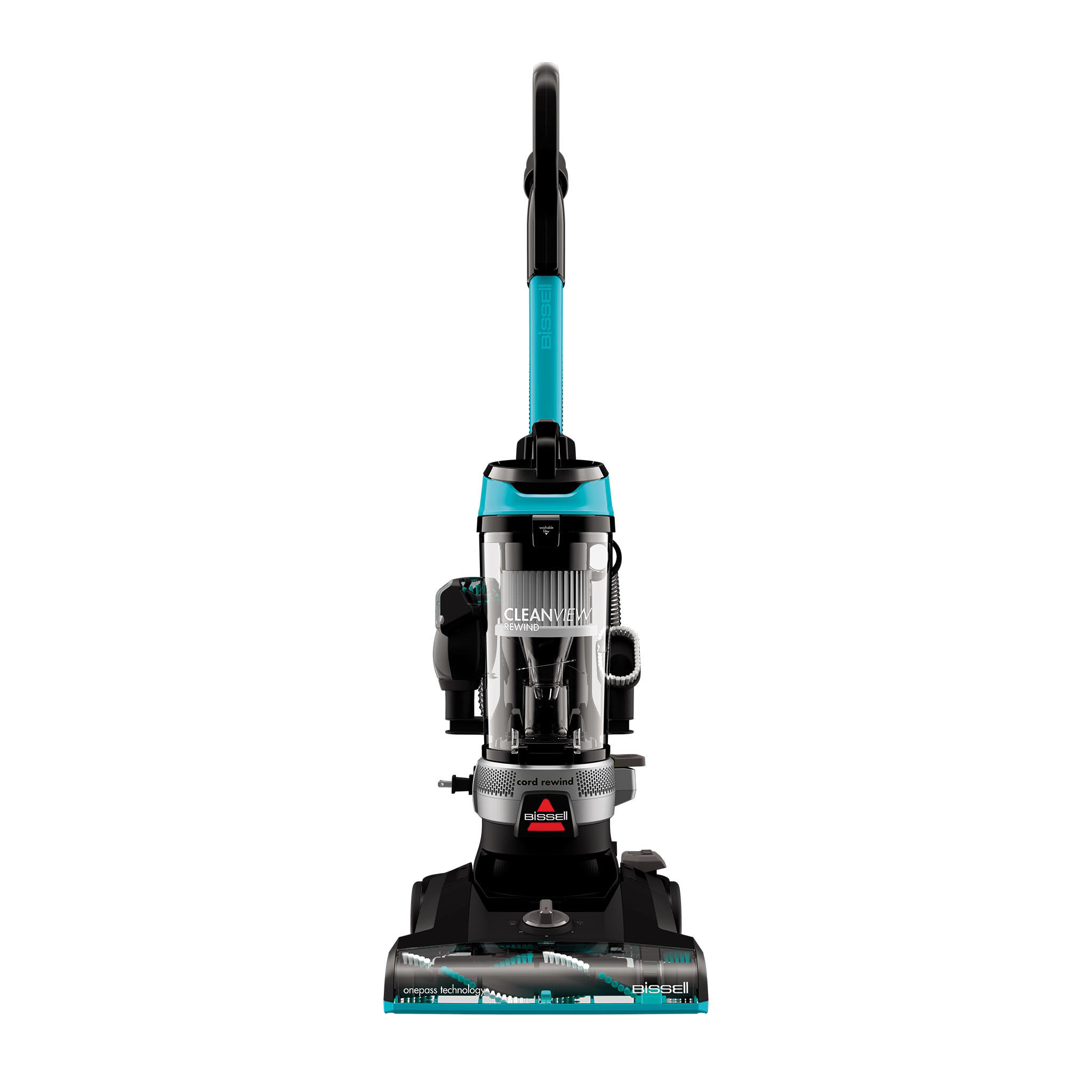 Aspiradora vertical sin bolsa BISSELL CleanView® Rewind | 3676 Negro/Azul con herramienta para rincones 3