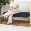 Tabouret de repose-pieds rectangulaire en velours-679863225