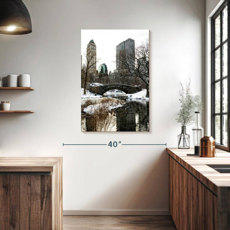 Aime, New York - Central Park Under Snow I, H 39 po x l 26 po