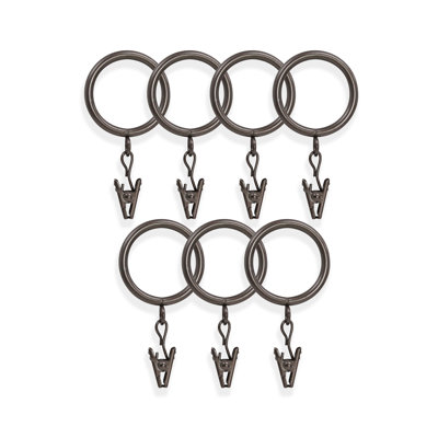 Decopolitan Pewter Curtain Clip Rings