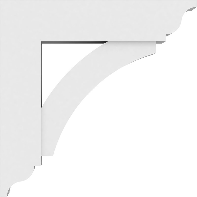 5"W x 24"D x 24"H Standard Thorton Architectural Grade PVC Bracket with Traditional Ends, 24"H x 5"W x 24"D