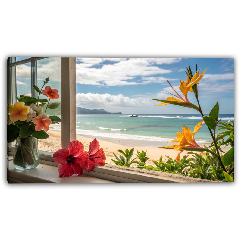 Vue sur le jardin tropical, H 20 po x l 40 po