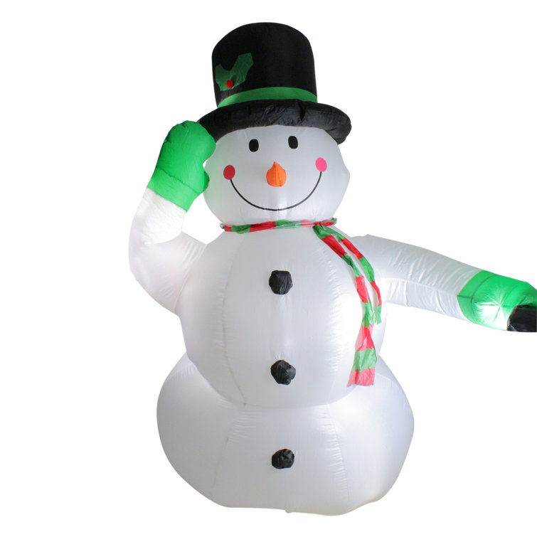 Northlight 8' Inflatable Lighted Snowman Outdoor Christmas Decoration ...