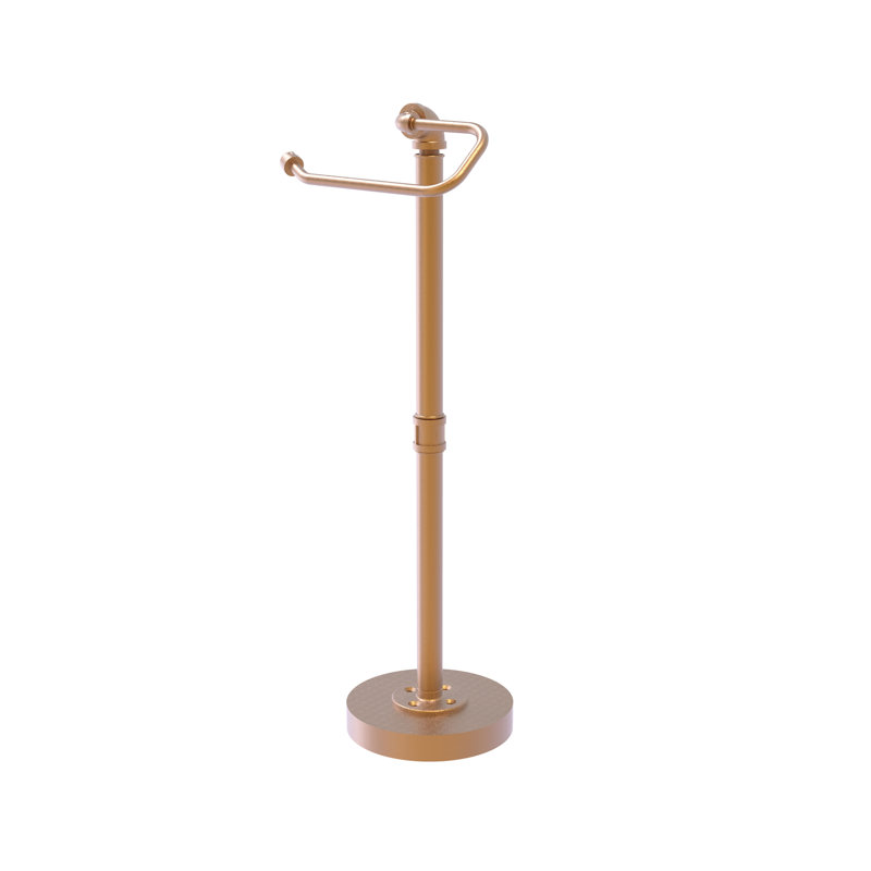 Brushed Bronze Industrial Freestanding Toilet Paper Holder