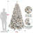  Pre-Lit Artificial Flocked Pine Christmas Tree With Warm White Lights-18764770