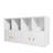 48" W X 25" H Cube Storage Bookcase With 4 Doors Stackable Cubby Storage Organizers