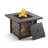 24"H X 36" W Propane Outdoor Fire Pit Table With Cover