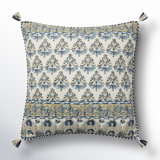 Tassels 100% Cotton Reversible Throw Pillow