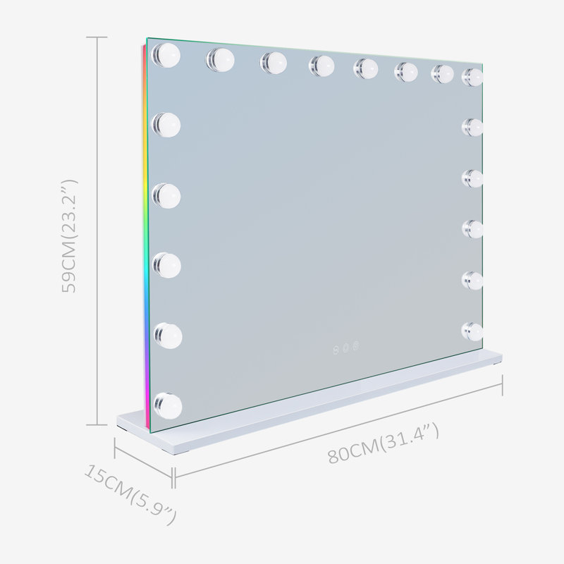 Aeman Rectangle Aluminium LED Mirror