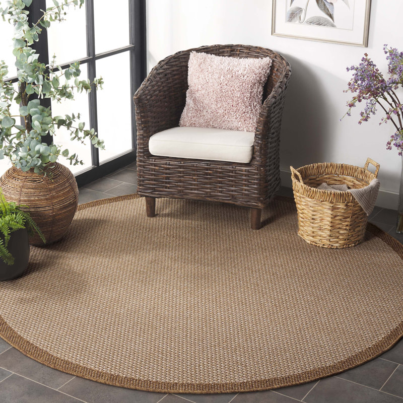 Tapis d'intérieur / extérieur en sisal Scheider, Rond 6 pi 7 po