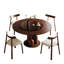 Table ronde avec chaises sans accoudoirs, ensemble de salle à manger pour salon, restaurant-186021007